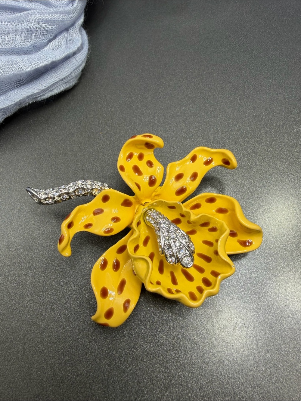 Vintage KJL Lily Brooch  Botanical series #71sb